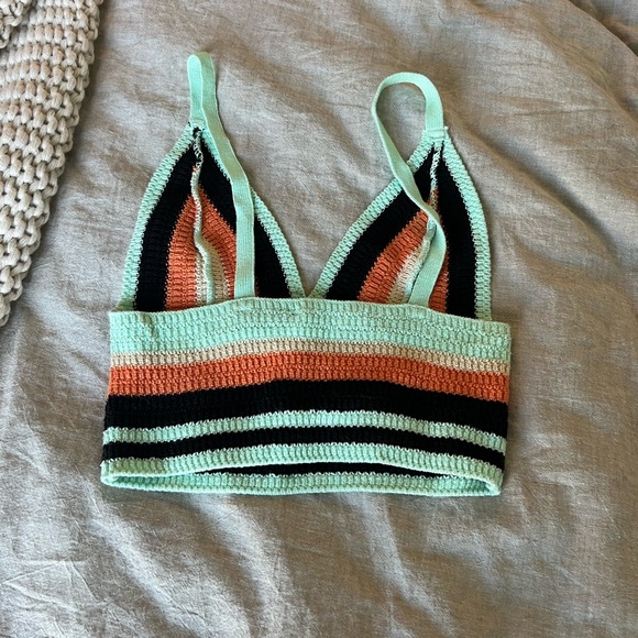 ZARA cropped knit retro tank top cami - Picture 2 of 3